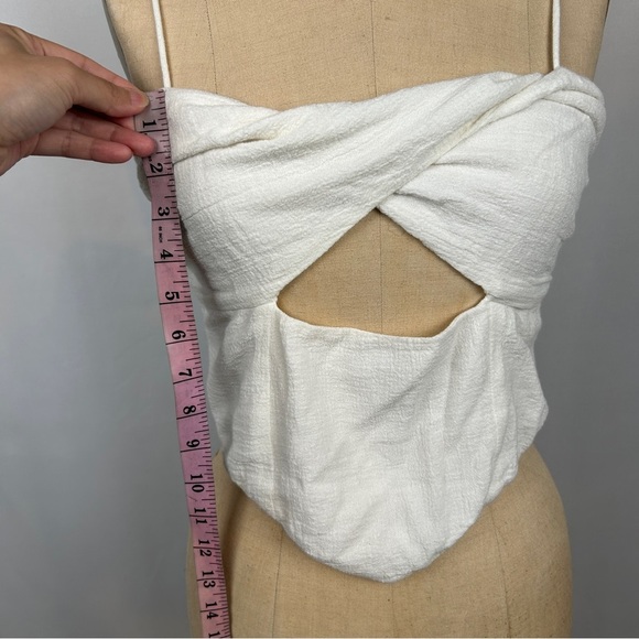 Free People x Jen’s Pirate Booty Gauzy Toy Machine Top Twist Cropped Size Medium - Picture 9 of 14